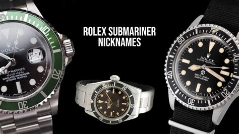 rolex submariner nicknames|rolex submariner year chart.